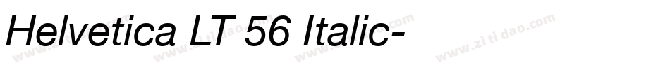 Helvetica LT 56 Italic字体转换